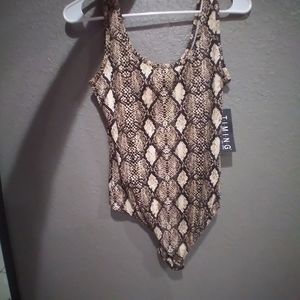 Snake Print Bodysuit